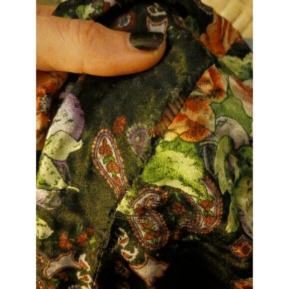 Repaired Vintage Roses & Blueberries Printed Button-Up Slip Dress - Picture 14 of 16